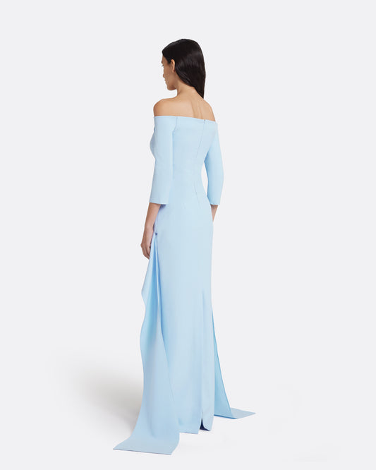 Zetta Long Dress in Pale Blue