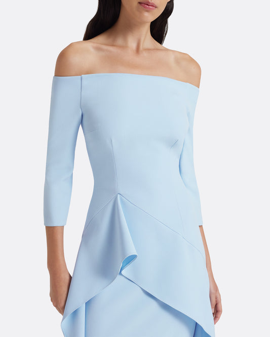 Zetta Long Dress in Pale Blue