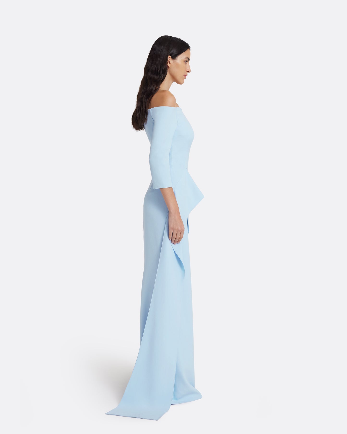 Zetta Long Dress in Pale Blue