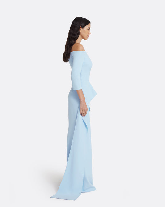 Zetta Long Dress in Pale Blue