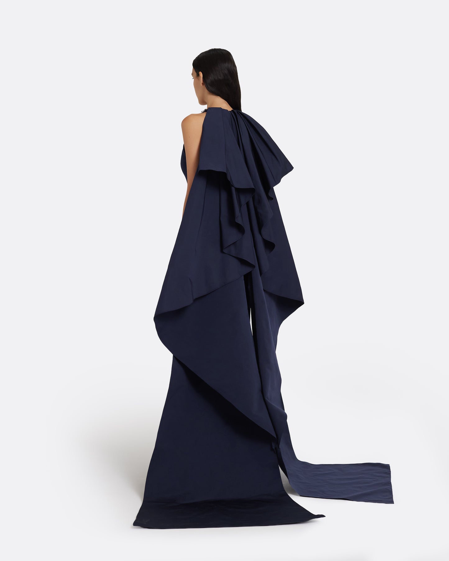 Selena Long Dress in Maritime Blue with Gunmetal