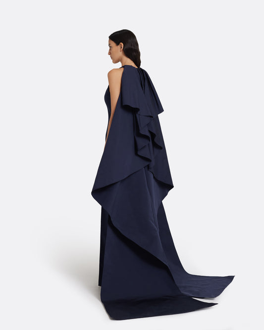 Selena Long Dress in Maritime Blue