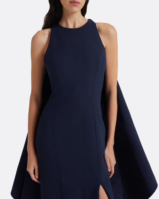 Selena Long Dress in Maritime Blue