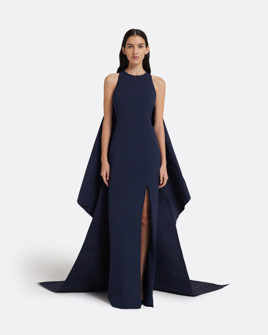 Selena Long Dress in Maritime Blue
