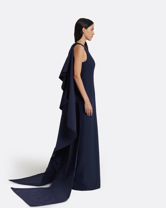 Selena Long Dress in Maritime Blue