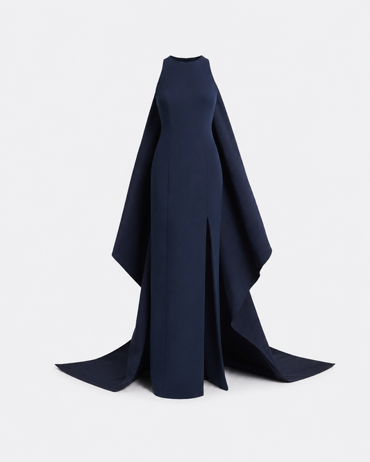 Selena Long Dress in Maritime Blue