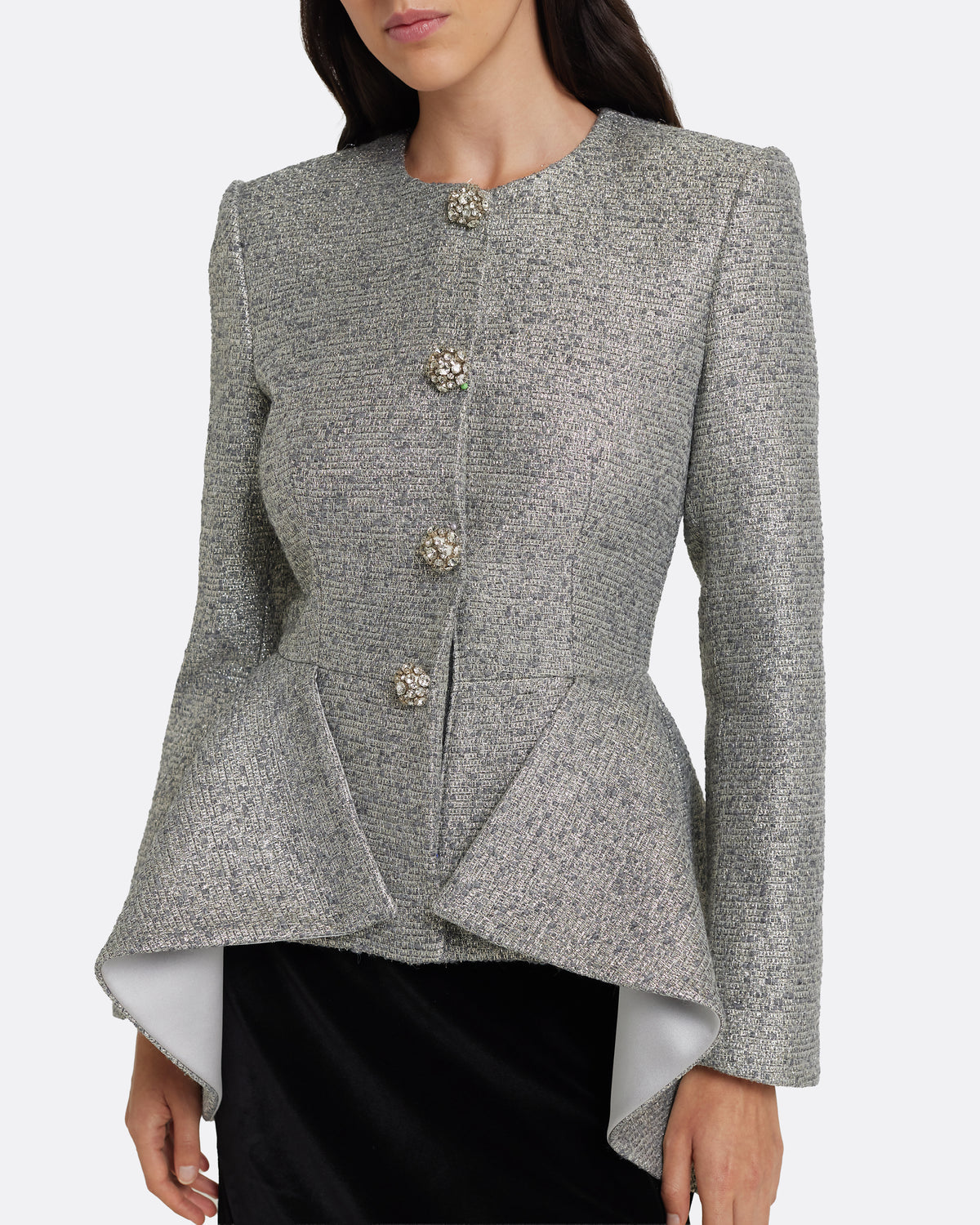 Perla Jacket in Silvery Grey