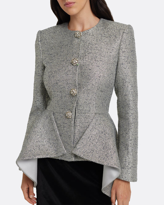 Perla Jacket in Silvery Grey