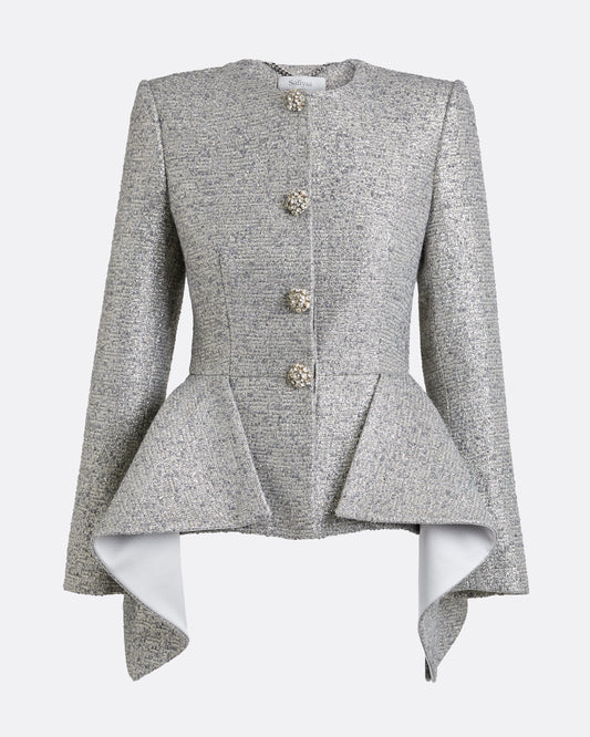 Perla Jacket in Silvery Grey