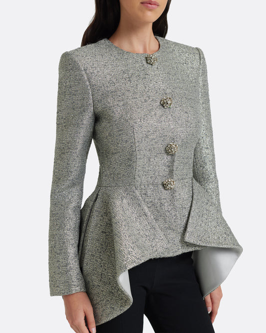 Perla Jacket in Silvery Grey