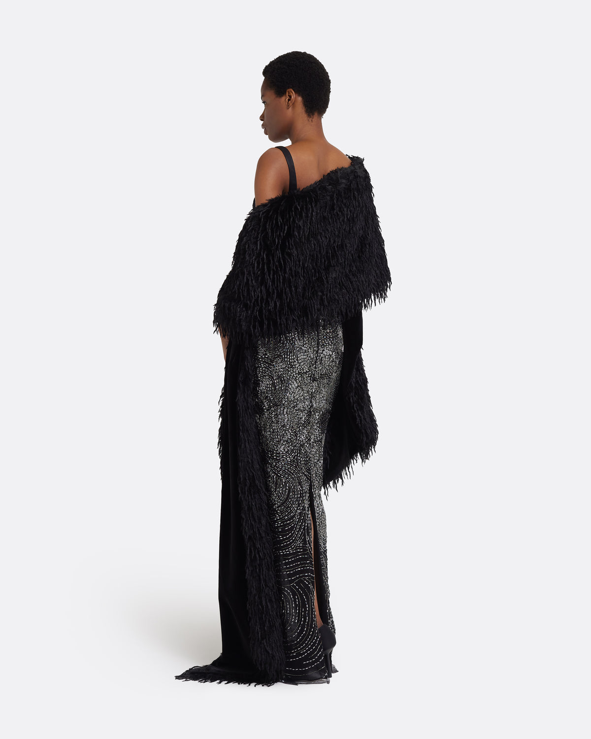 Katoucha Embellished Skirt in Black