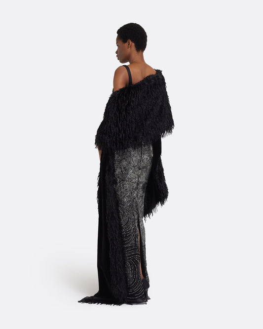 Katoucha Embellished Skirt in Black