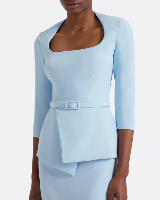 Shira Top in Pale Blue