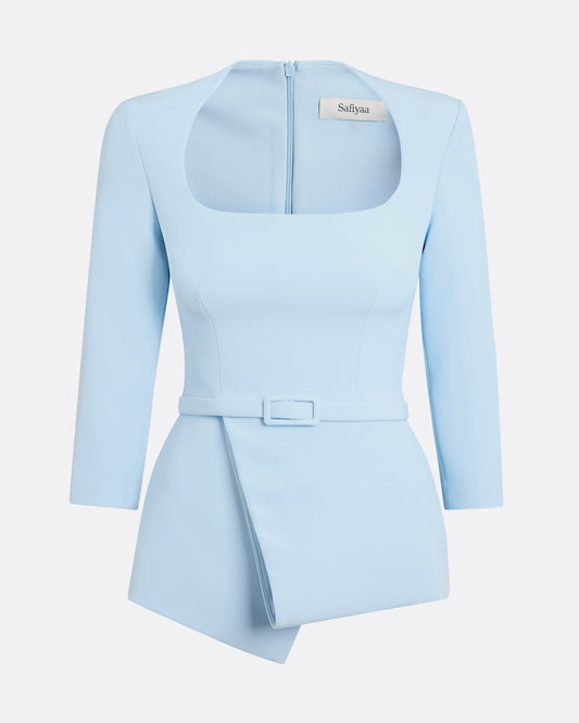 Shira Top in Pale Blue