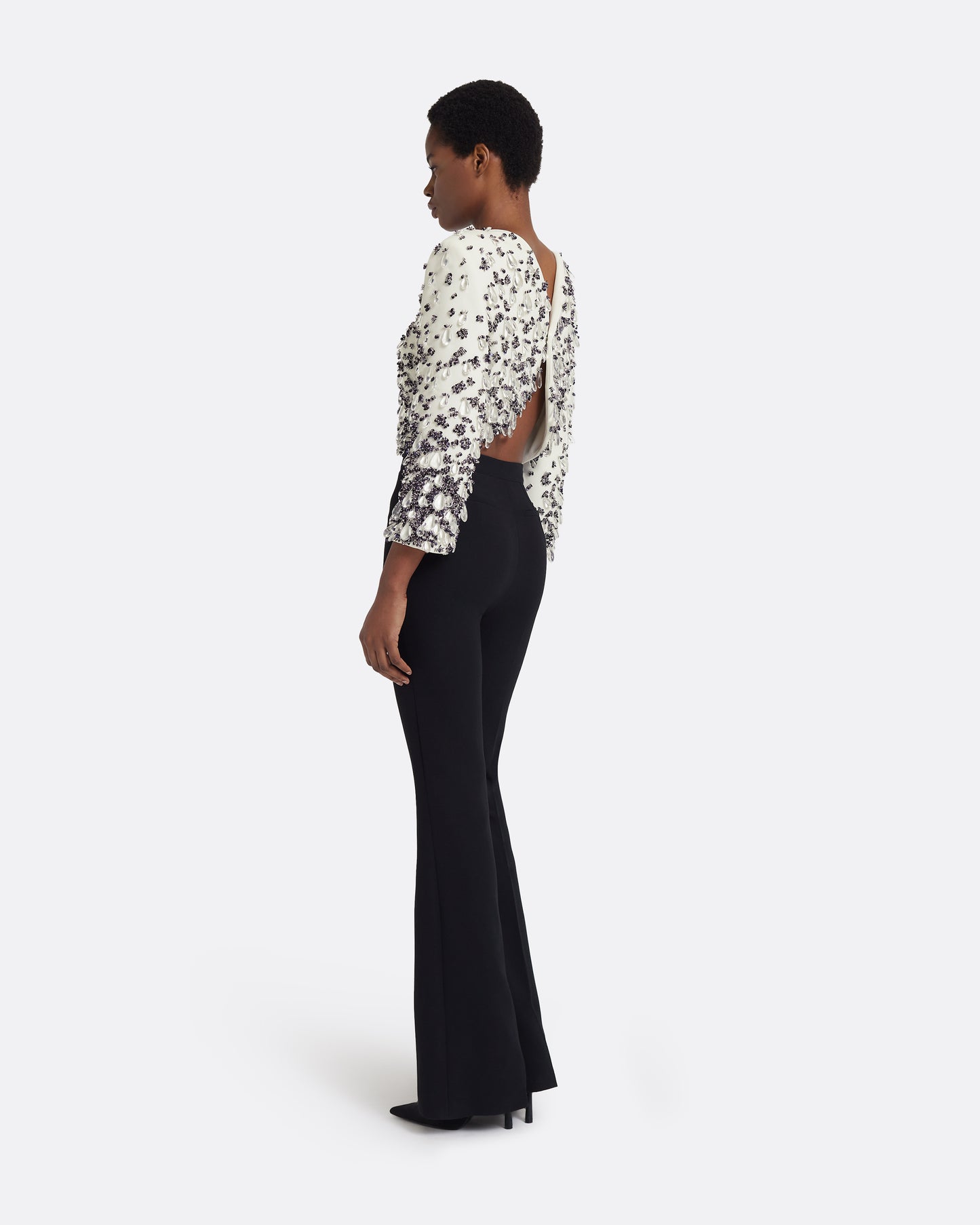Astra Top in Ivory with Embellishment