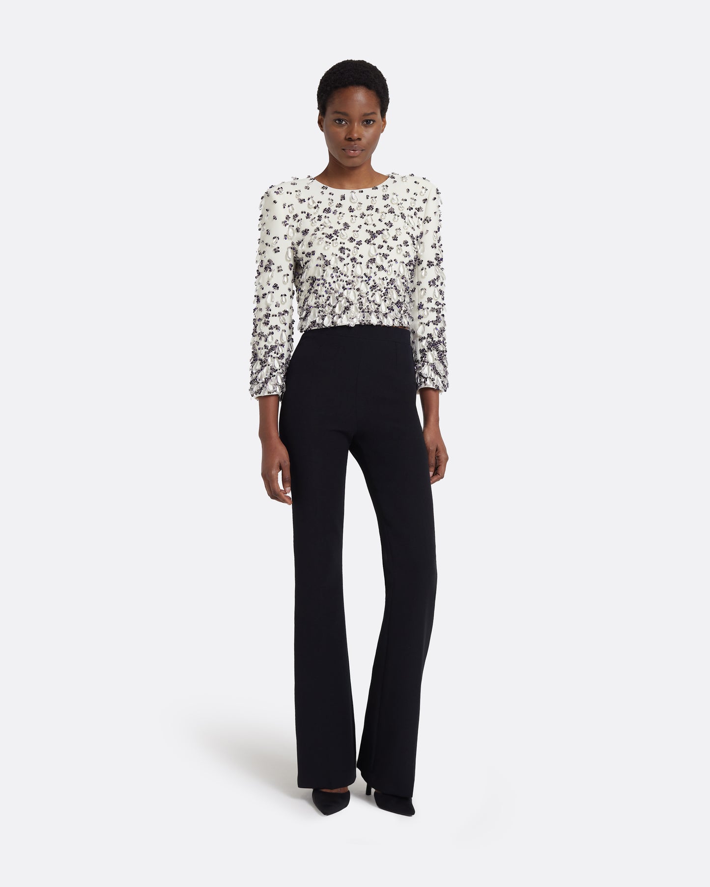 Astra Top in Ivory with Embellishment
