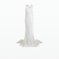 Lilien Ivory Satin Long Dress