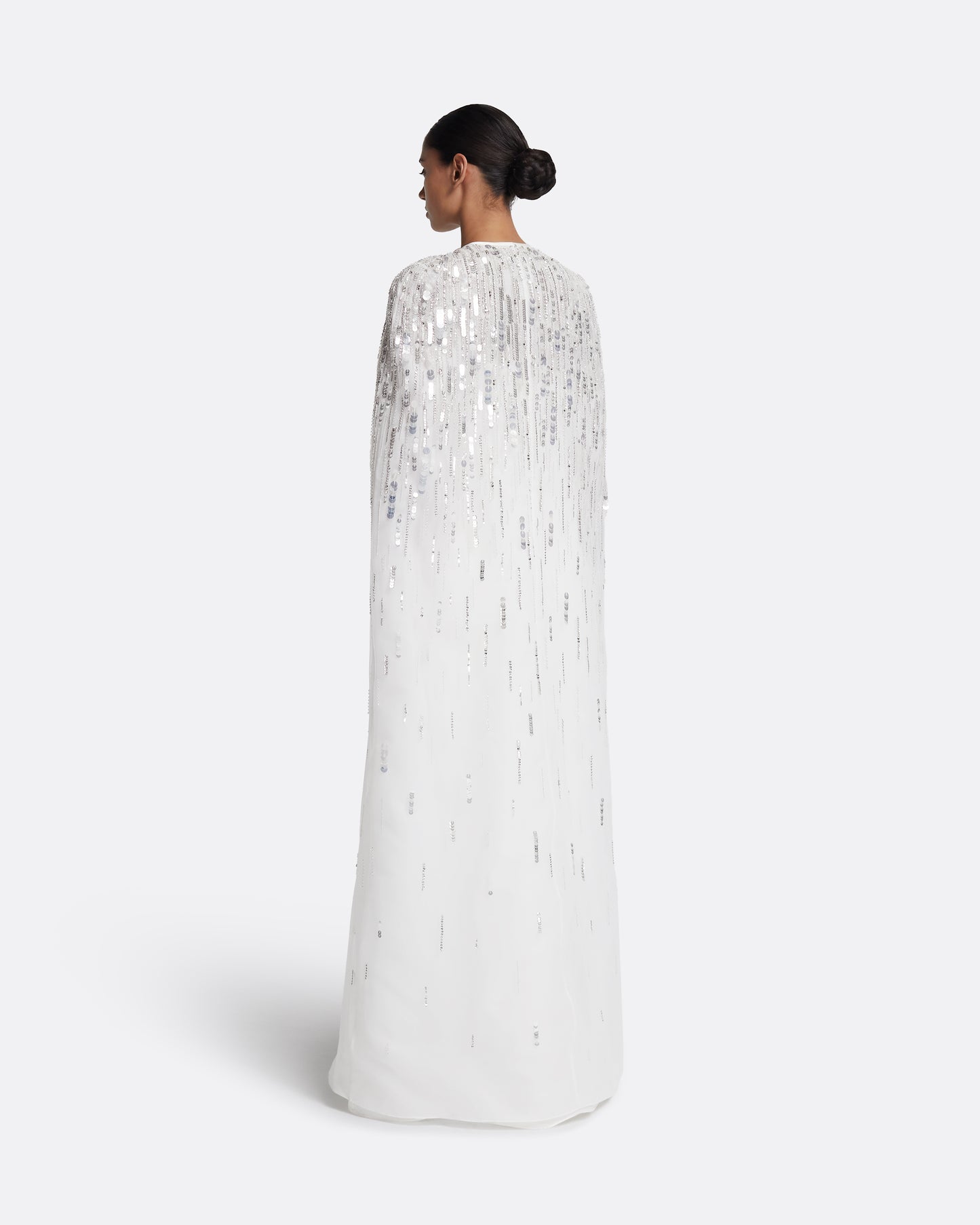 Greta Cape in Ivory with Crystal Embellishment