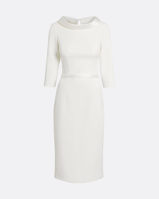 Meryl Midi Dress in Ivory