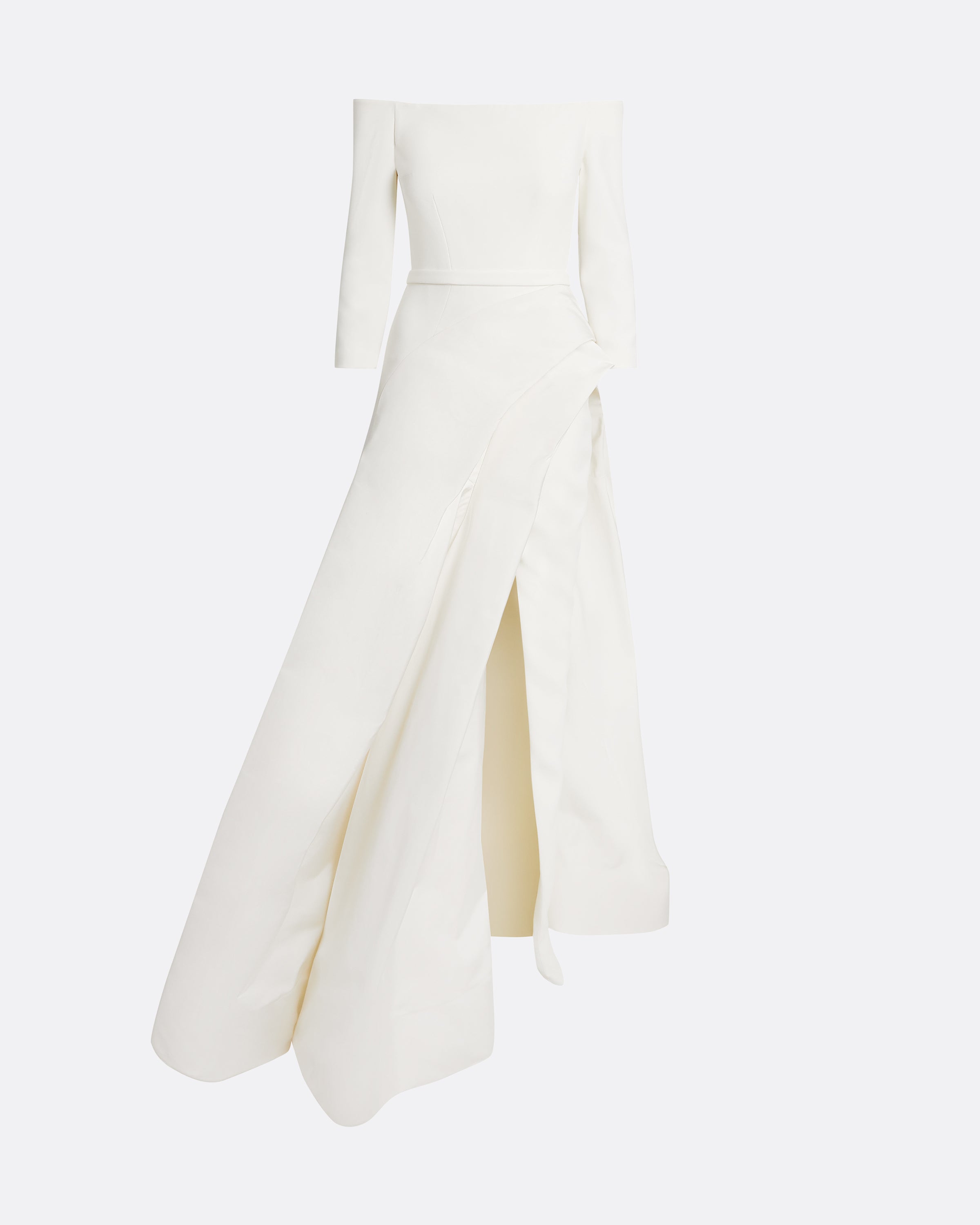 Nila Long Dress in Ivory – Safiyaa London