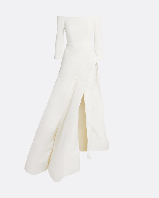 Nila Long Dress in Ivory