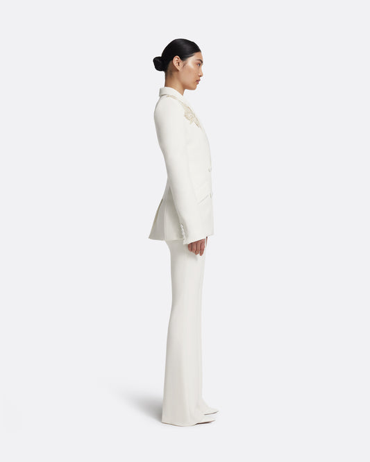 Wynnie Jacket in Ivory with Pearl Embroidery
