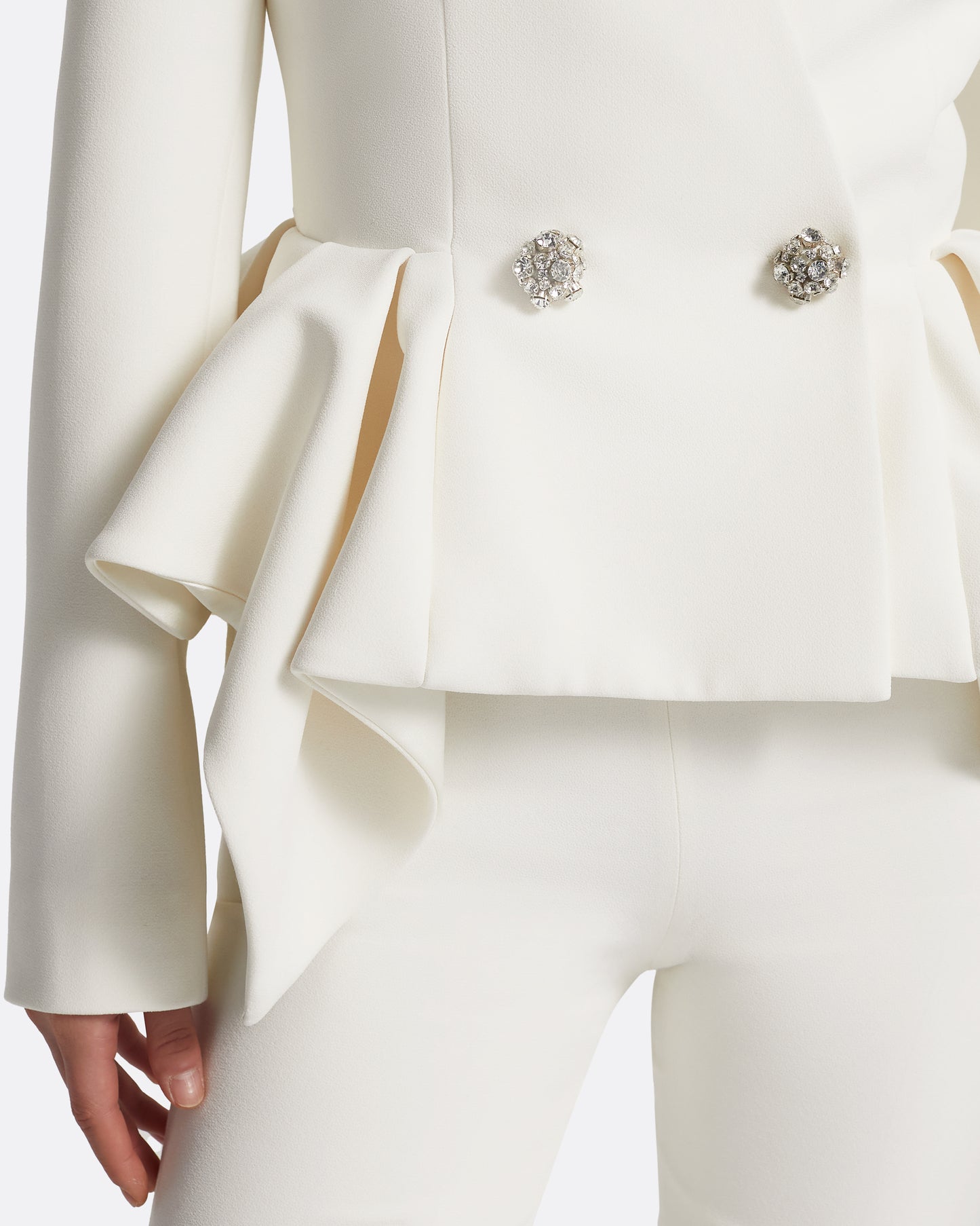 Renna Jacket in Ivory with Crystal