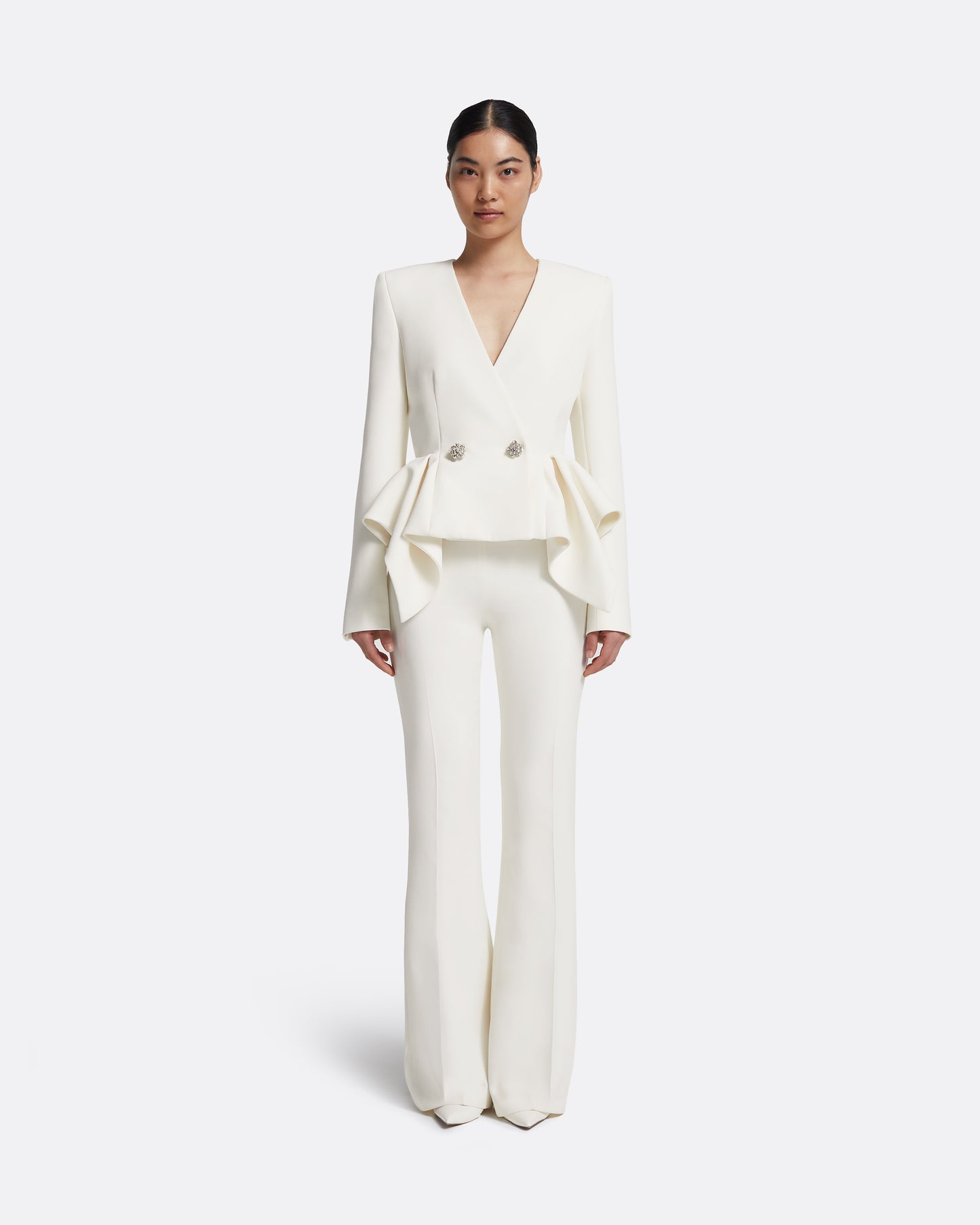 Renna Jacket in Ivory with Crystal