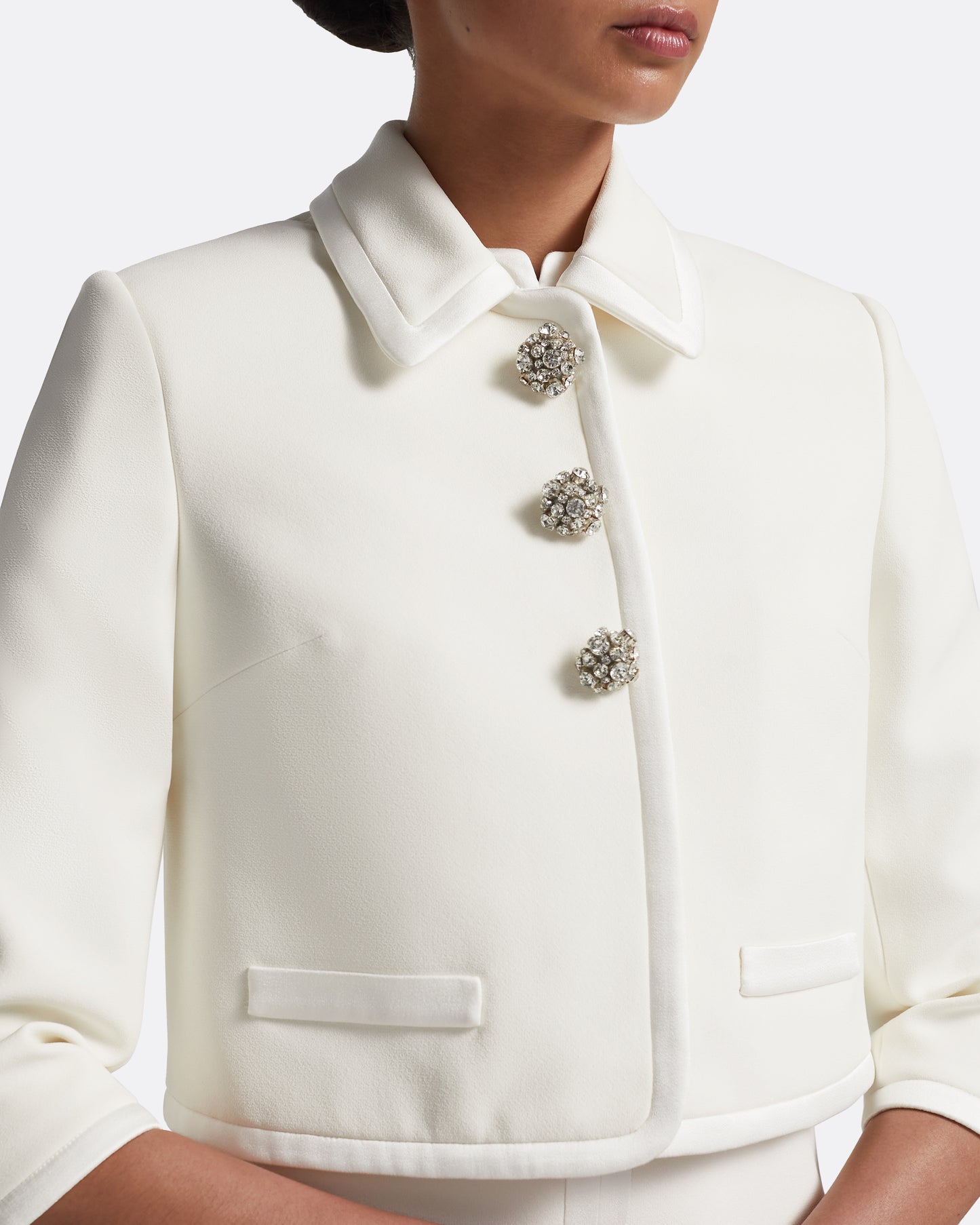 Niina Jacket in Ivory with Crystal