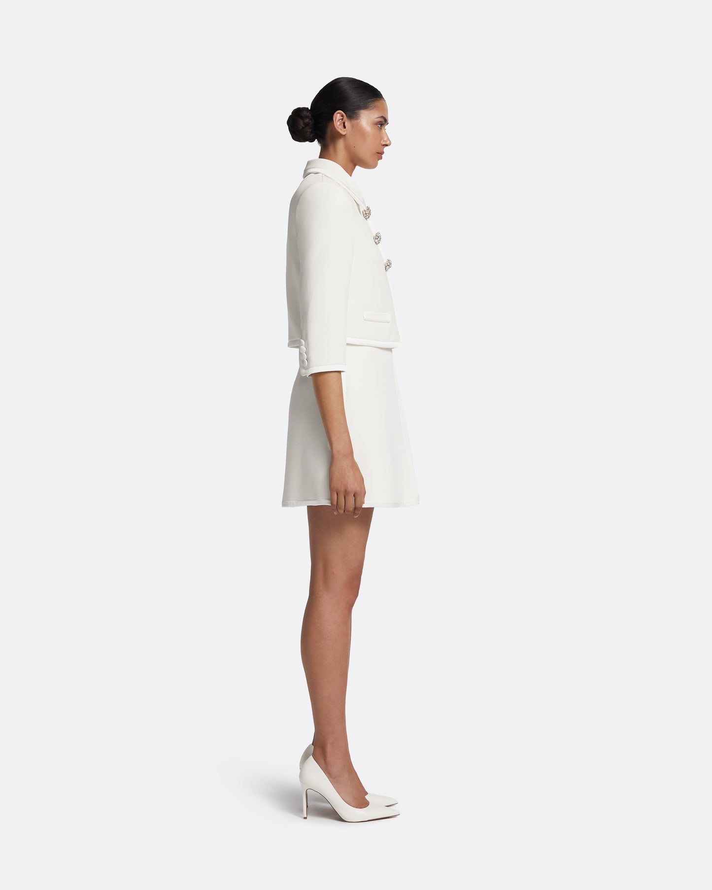 Niina Jacket in Ivory with Crystal