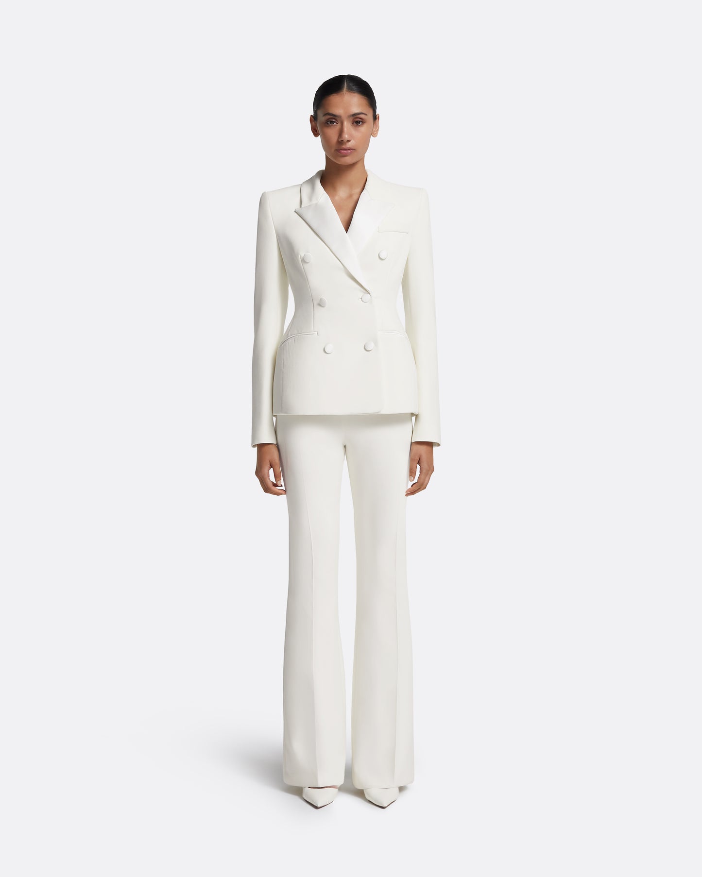 Gulsen Jacket in Porcelain on Ivory