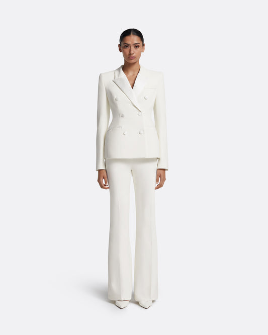 Gulsen Jacket in Porcelain on Ivory