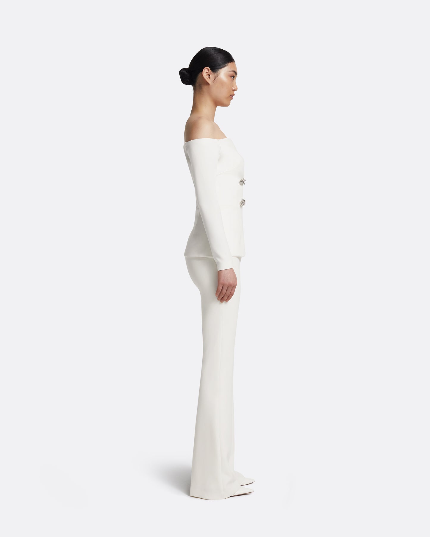 Kamile Jacket in Ivory with Crystal