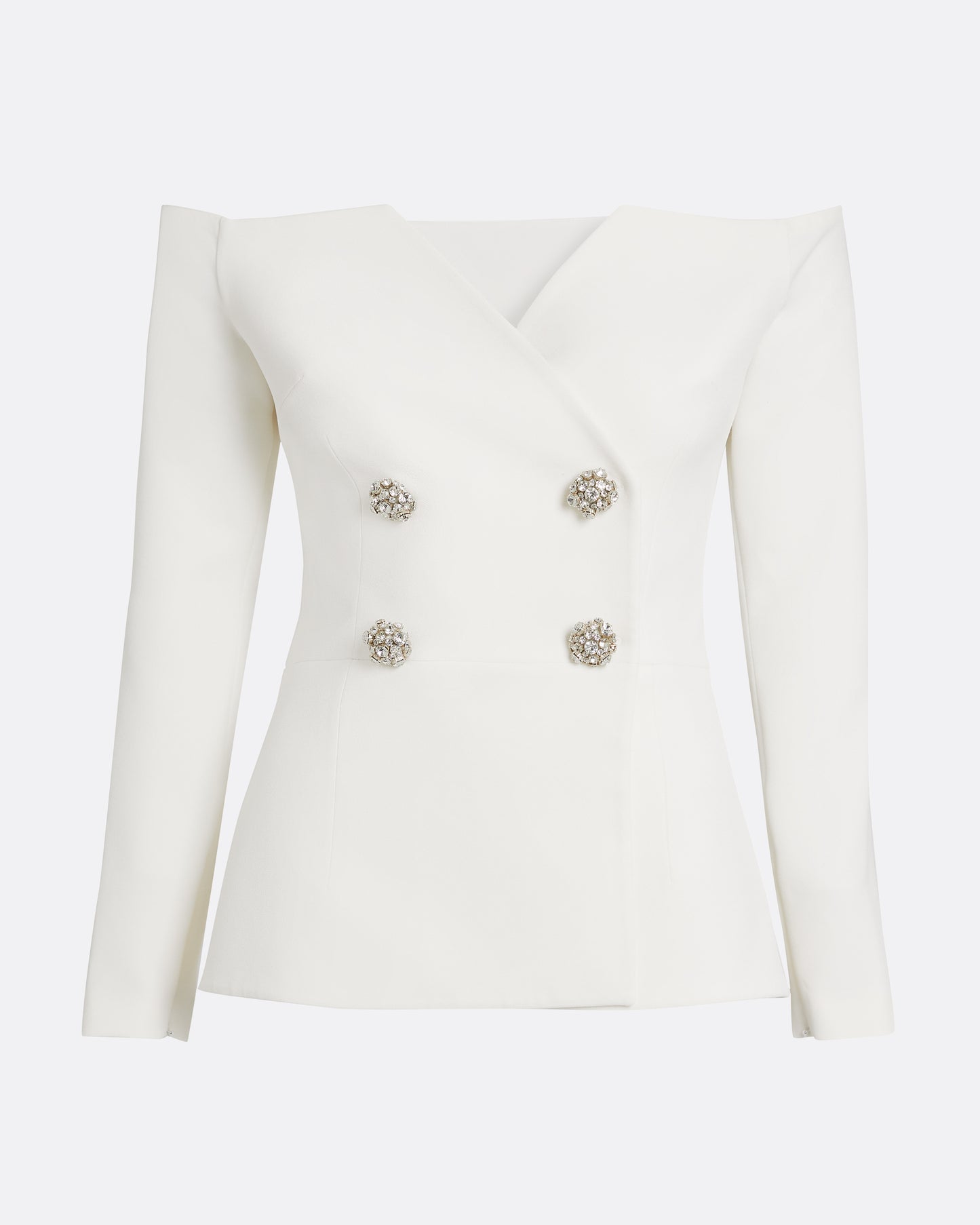 Kamile Jacket in Ivory with Crystal
