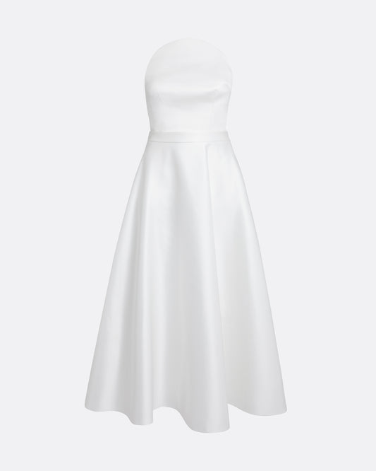 Lory Midi Dress in Porcelain