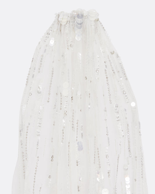 Edith Veil in Ivory with Crystal Embellishment