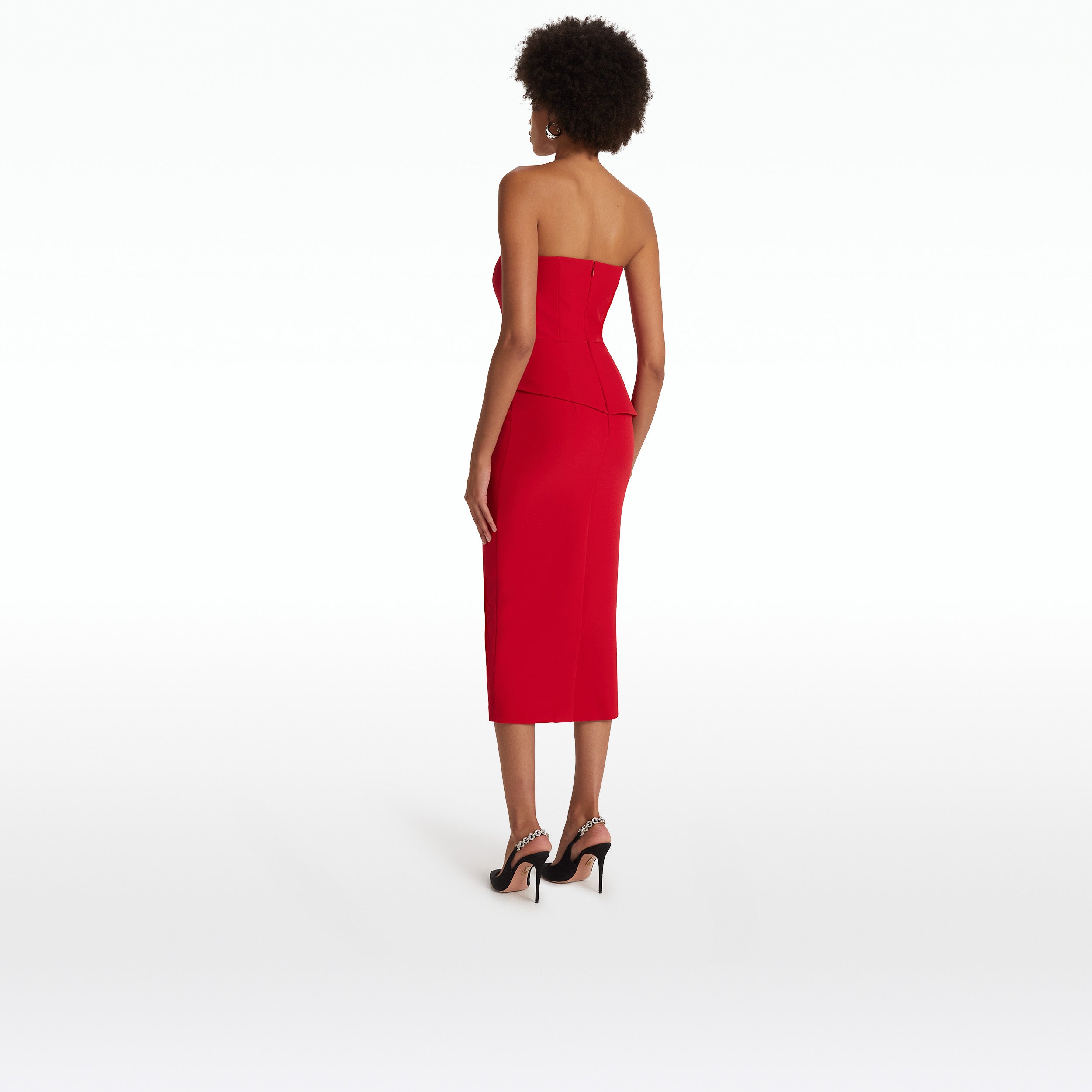 Delani Crimson Midi Dress