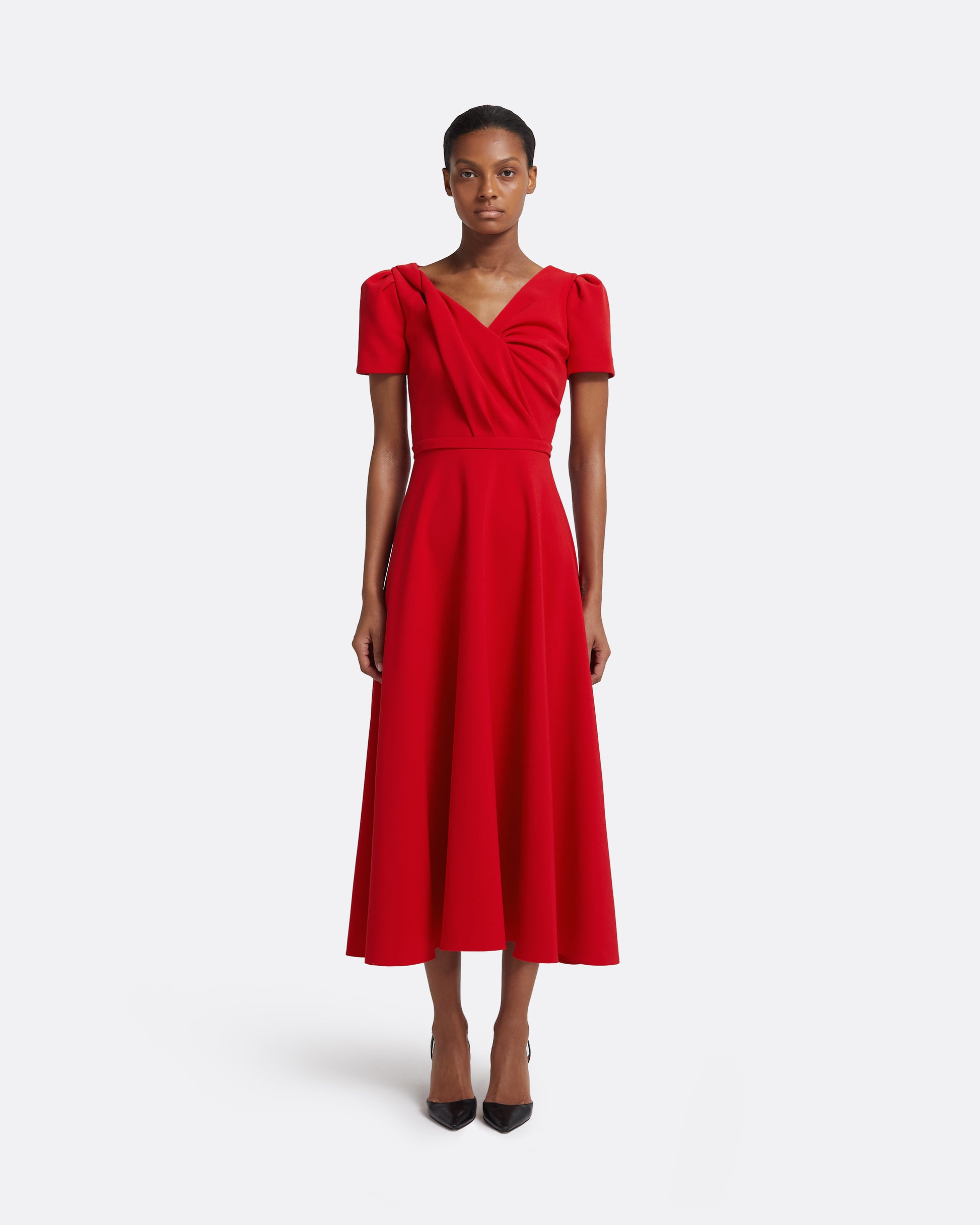 Cecilia Dresses in Cherry Red – Safiyaa London