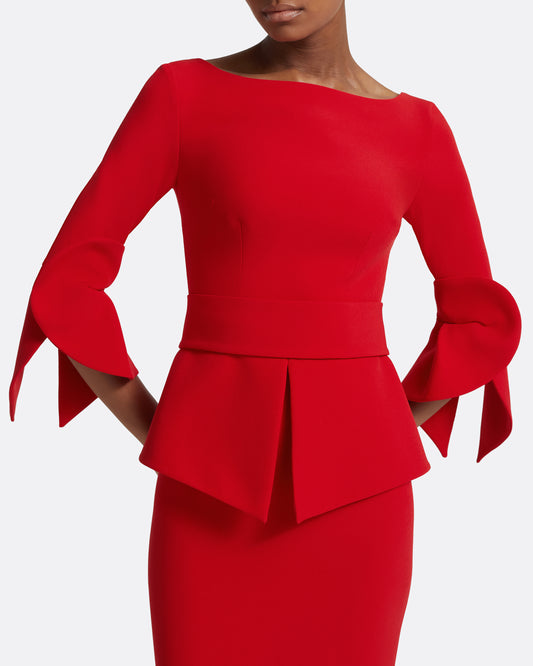 Alondra Dress in Cherry Red