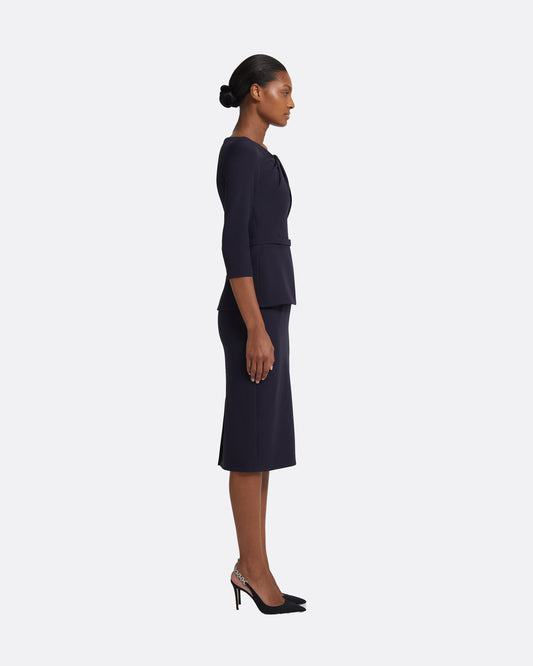 Rildanna Midi Dress in Midnight Navy
