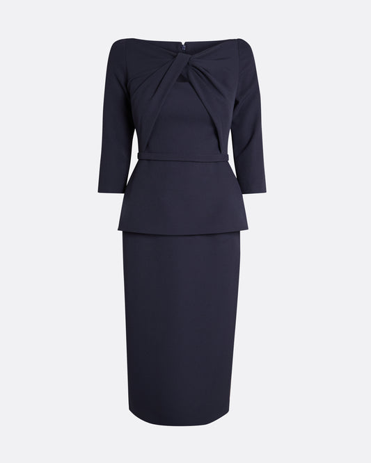 Rildanna Midi Dress in Midnight Navy