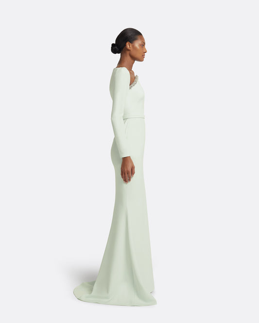 Heidi Long Dress in Spearmint