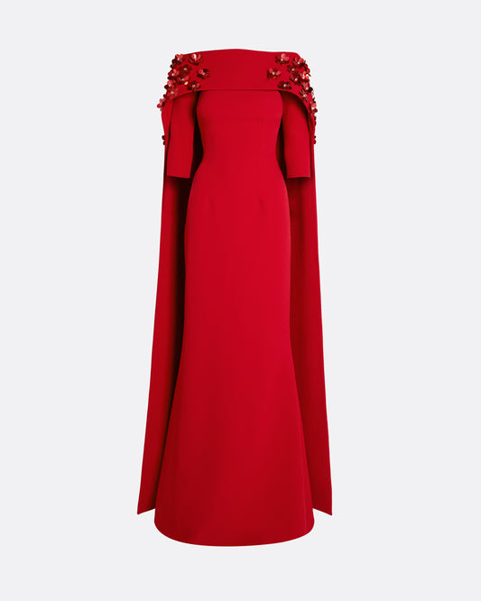 Isabella Harness With Soshin Dress in Cherry Red