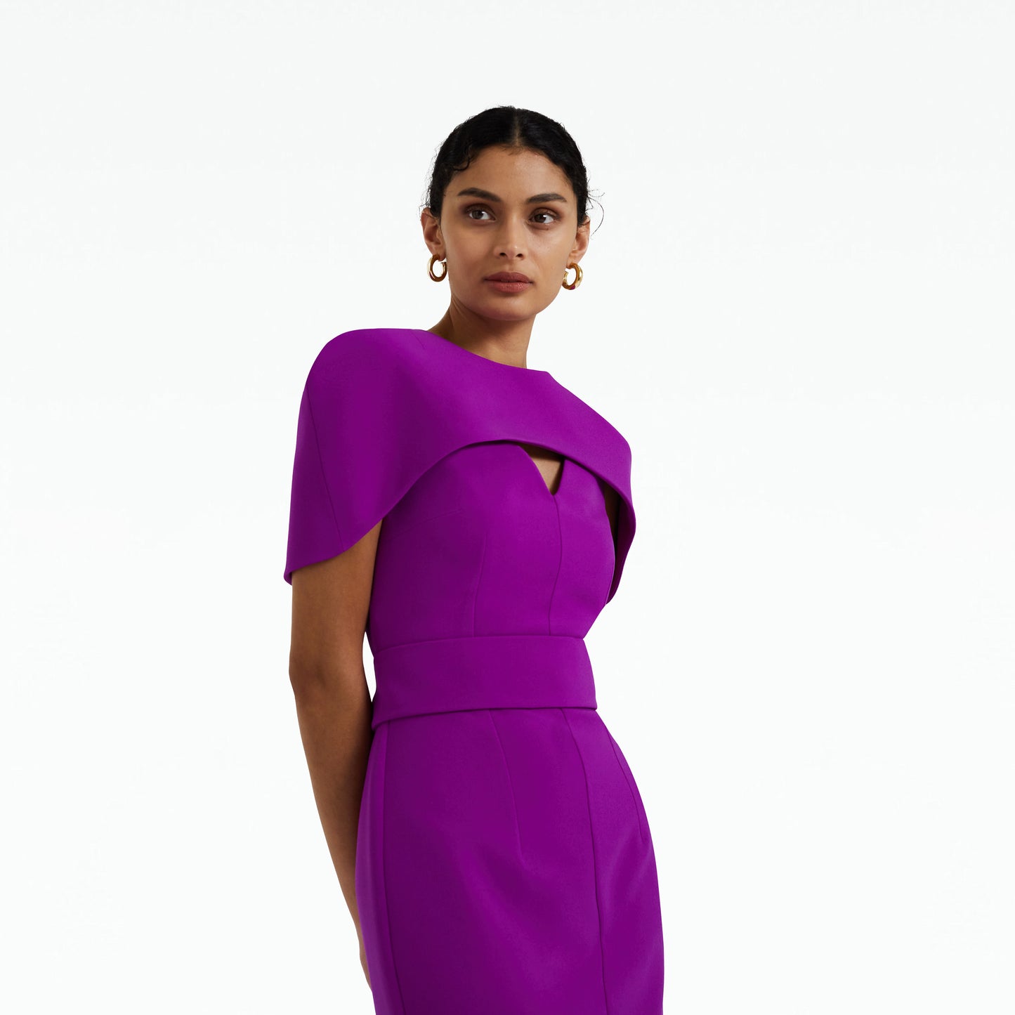 Rosa Magenta Midi Dress