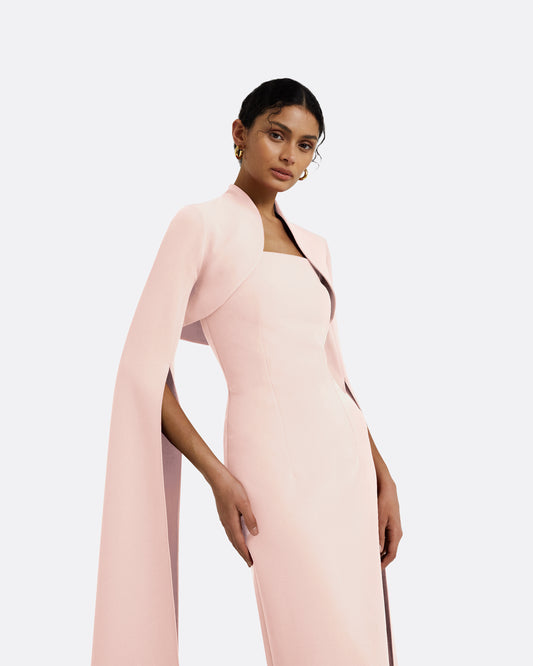Amari Pale Pink Bolero With Soshin Dress