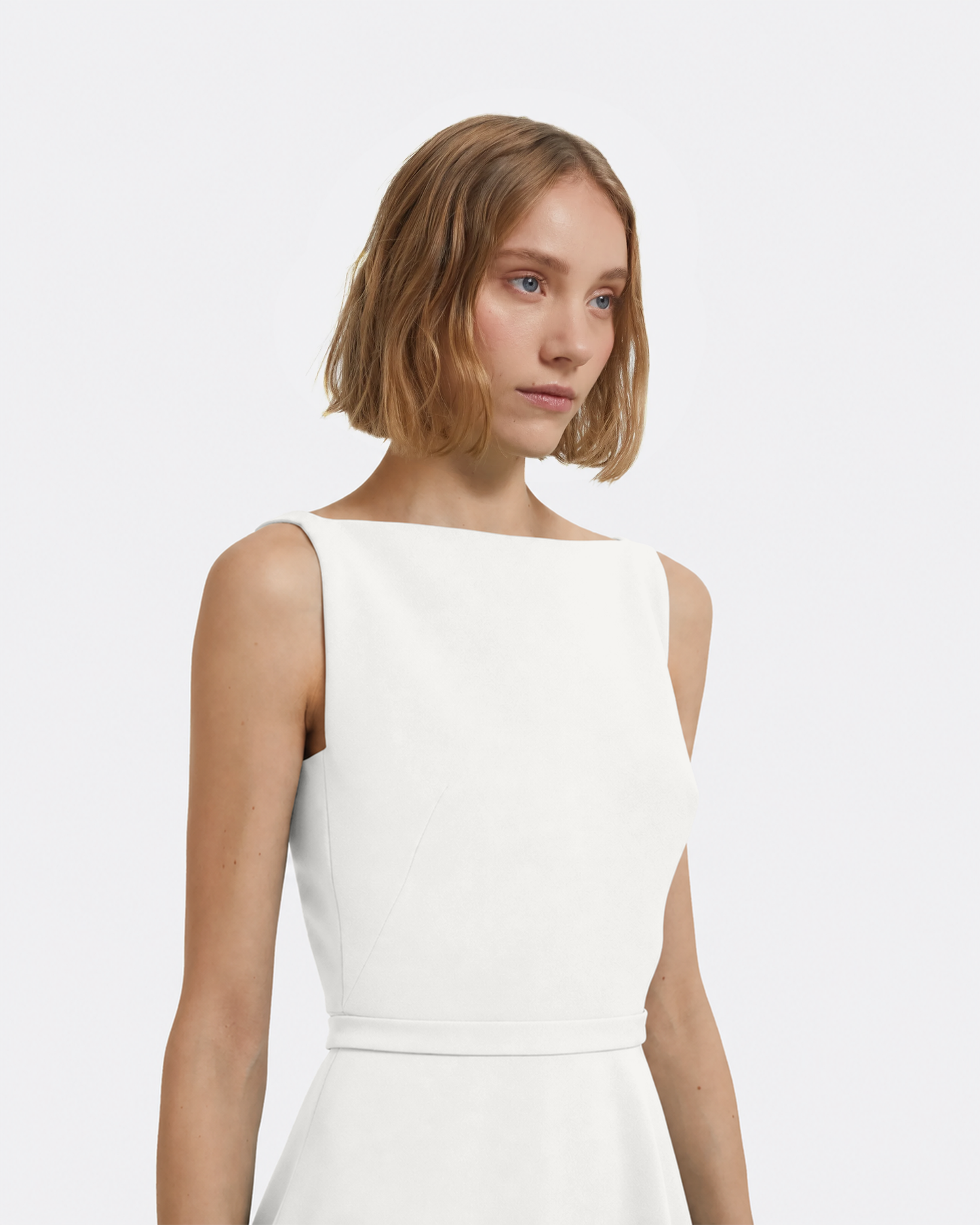 Ginny Midi Dress in Ivory