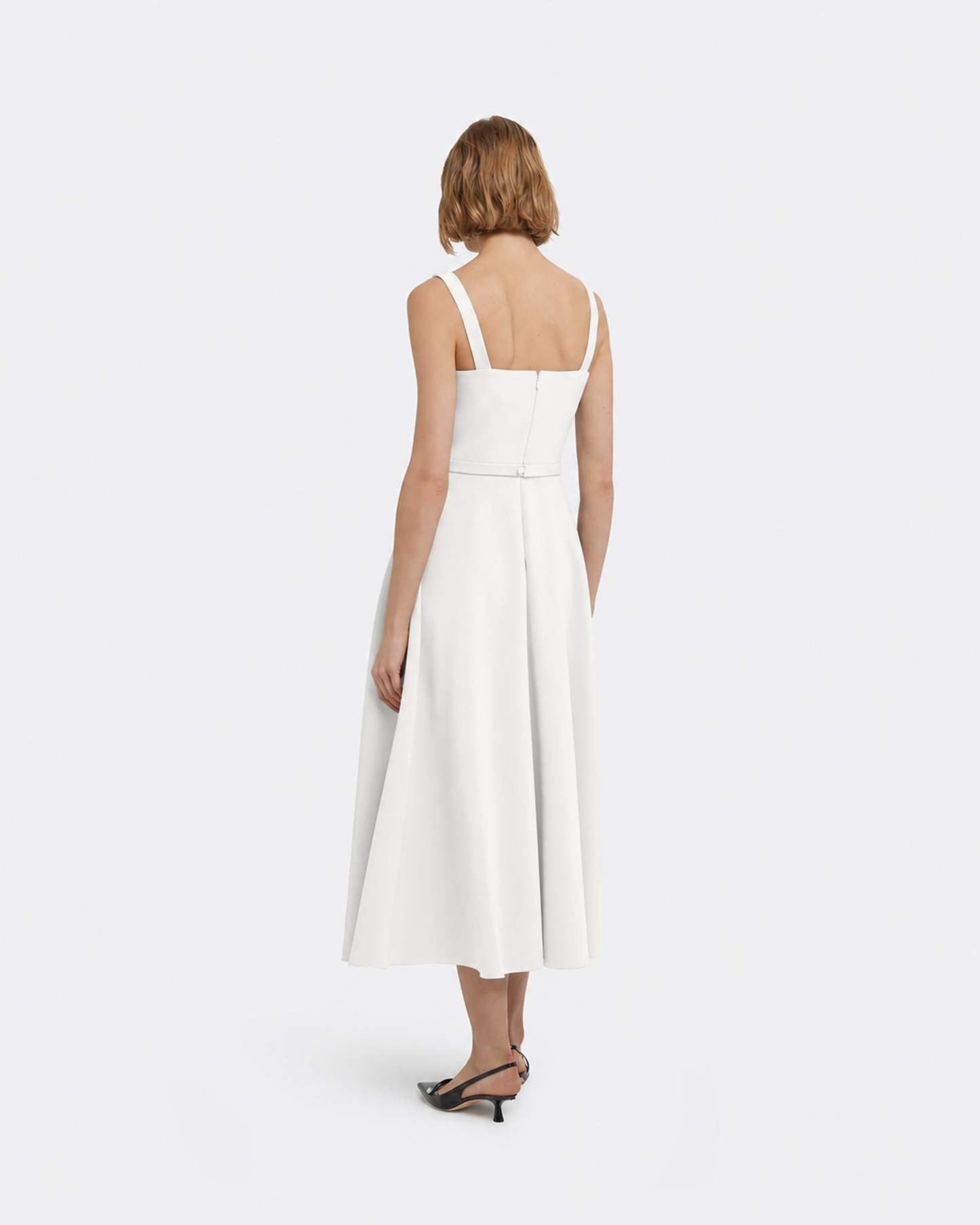 Ginny Midi Dress in Ivory