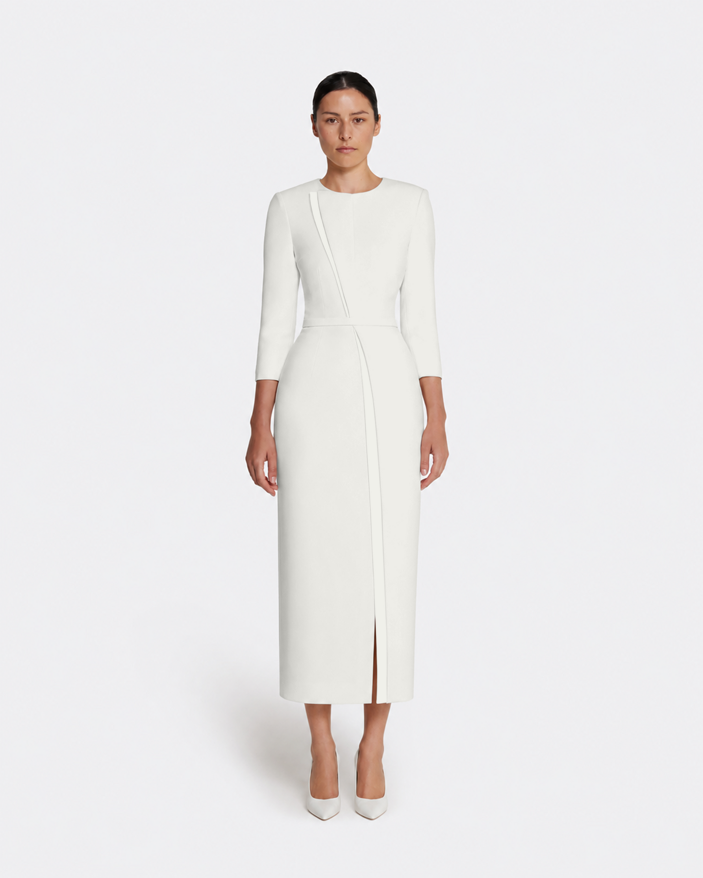 Vietta Midi Dress in Ivory