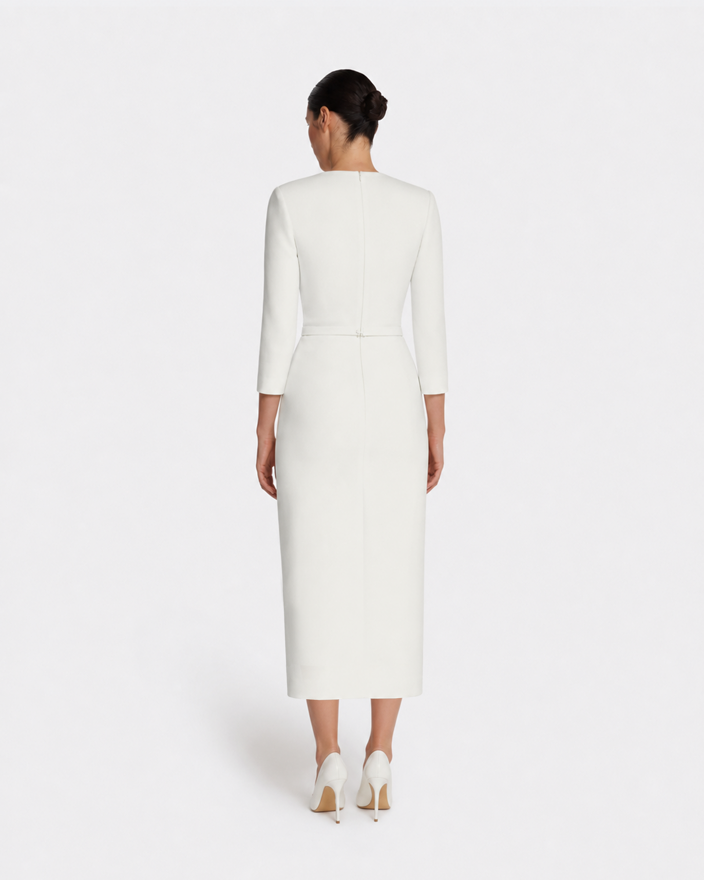 Vietta Midi Dress in Ivory
