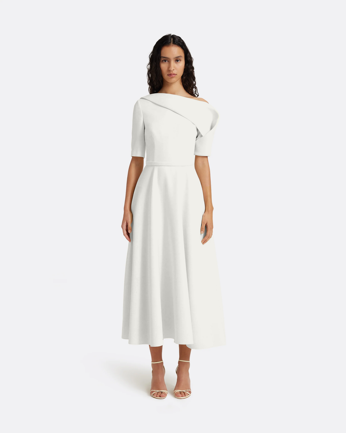 Melinda Midi Dress in Ivory